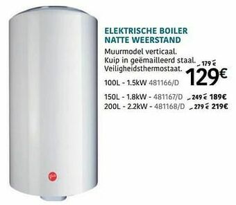HandyHome Elektrische boiler natte weerstand aanbieding
