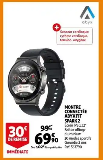 Montre connectee abyx fit spark 2 ref. 563790
