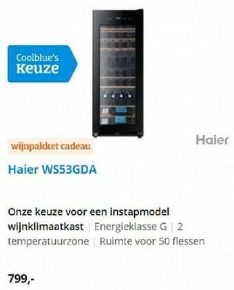 Coolblue Haier ws53gda aanbieding