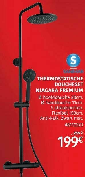 HandyHome Thermostatische doucheset niagara premium aanbieding