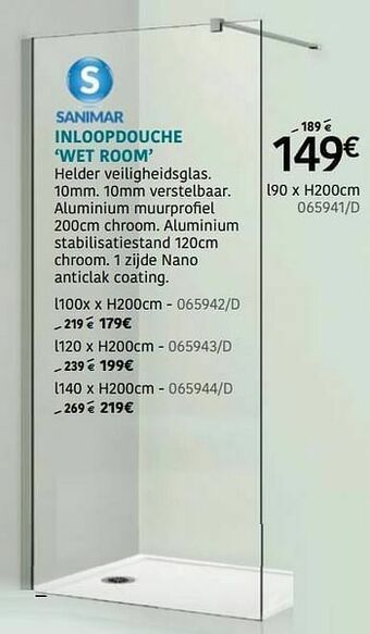 Inloopdouche wet room