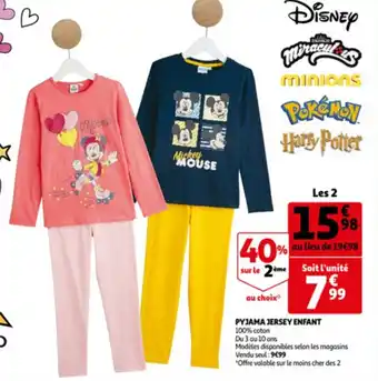 Pyjama jersey enfant