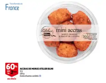 Auchan Accras de morue atelier blini 120g aanbieding
