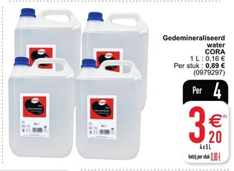 Cora Gedemineraliseerd water aanbieding