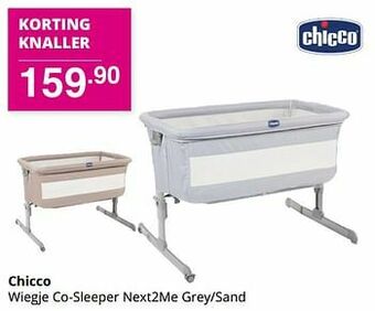 Baby & Tiener Chicco wiegje co-sleeper next2me grey-sand aanbieding