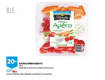 Auchan Plateau apero florette 350g aanbieding