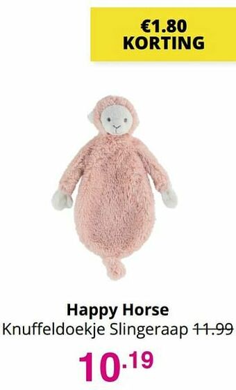Baby & Tiener Happy horse knuffeldoekje slingeraap aanbieding