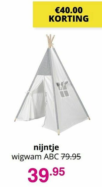 Baby & Tiener Nijntje wigwam abc aanbieding