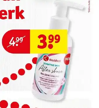 Kruidvat Sensitive skin after shave balsem aanbieding