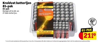 Kruidvat Batterijen 81-pak aanbieding