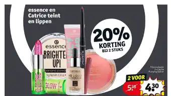 Kruidvat Essence en catrice teint en lippen 2pcs aanbieding