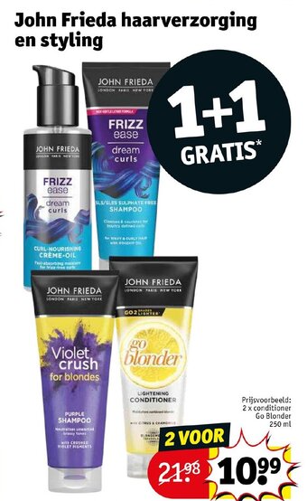 Kruidvat John frieda haarverzorging en styling aanbieding