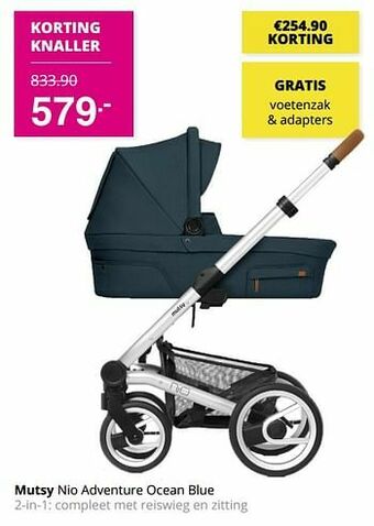 Baby & Tiener Mutsy nio adventure ocean blue aanbieding
