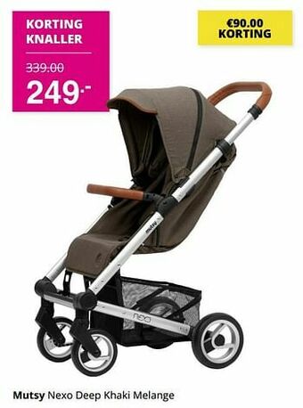 Baby & Tiener Mutsy nexo deep khaki melange aanbieding