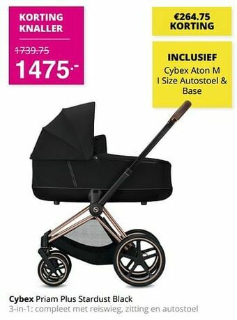 Baby & Tiener Cybex priam plus stardust black aanbieding