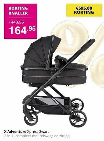 Baby & Tiener X adventure xpress zwart aanbieding