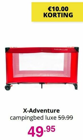 Baby & Tiener X-adventure campingbed luxe aanbieding