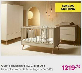 Baby & Tiener Quax babykamer flow clay + oak aanbieding