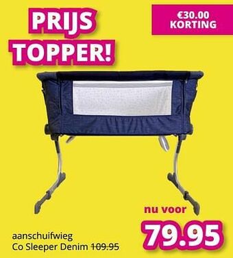 Aanschuifwieg co sleeper denim