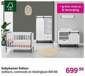 Baby & Tiener Babykamer dalton aanbieding