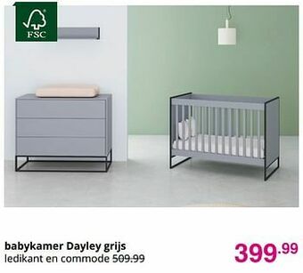 Baby & Tiener Babykamer dayley grijs aanbieding