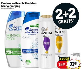 Kruidvat Pantene en head & shoulders haarverzorging aanbieding