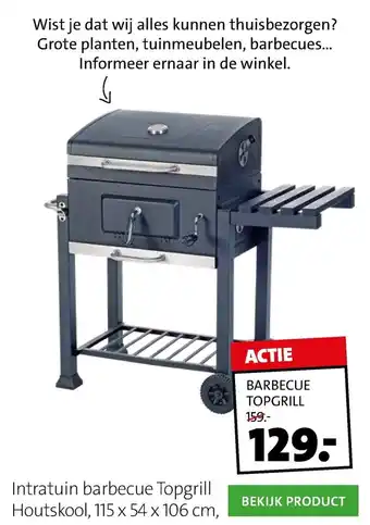 Intratuin Intratuin Barbecue Topgrill houtskool aanbieding