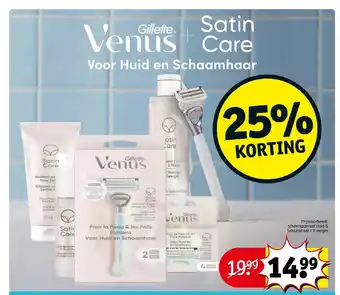 Kruidvat Venus gillette + satin care aanbieding