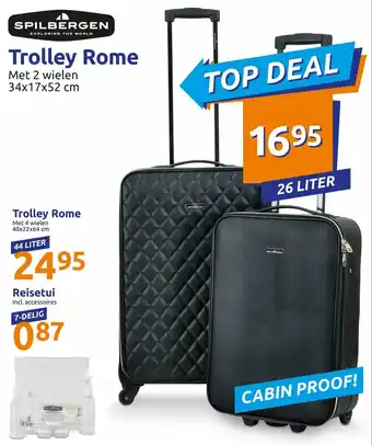 Action Spilbergen trolley Rome 26L aanbieding