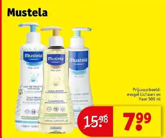 Kruidvat Mustela wasgel lichaam en haar 500ml aanbieding