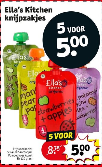 Kruidvat Ella's kitchen knijpzakjes aanbieding