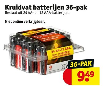 Kruidvat Batterijen 36-pak aanbieding