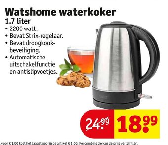 Kruidvat Watshome waterkoker 1,7 liter aanbieding