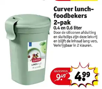 Kruidvat Curver lunch foodbekers 2-pak aanbieding
