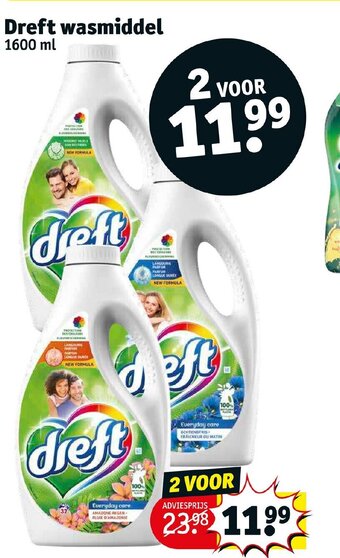 Kruidvat Dreft wasmiddel 1600ml aanbieding