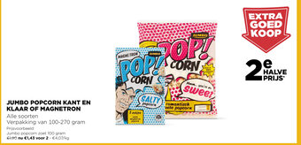 Jumbo popcorn kant en klaar of magnetron