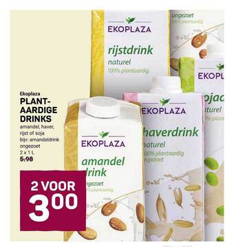 Ekoplaza Plantaardige drinks aanbieding