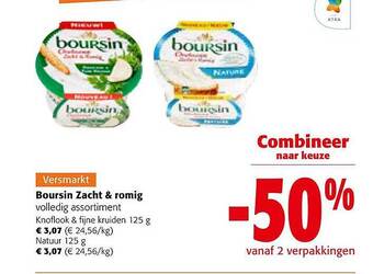 Colruyt Boursin zacht & romig aanbieding