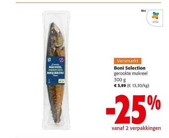 Colruyt Boni selection gerookte makreel aanbieding