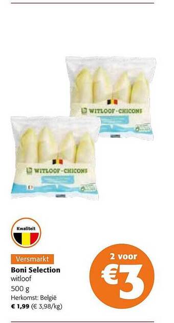 Colruyt Boni selection witloof aanbieding
