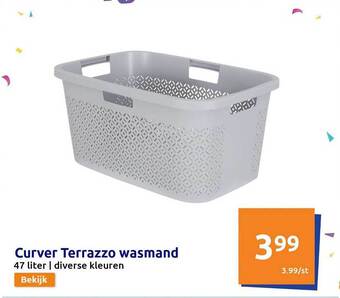 Action Curver terrazzo wasmand aanbieding