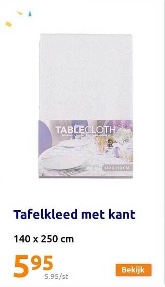 Action Tafelkleed met kant aanbieding