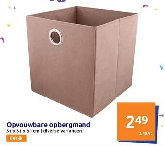 Action Opvouwbare opbergmand aanbieding