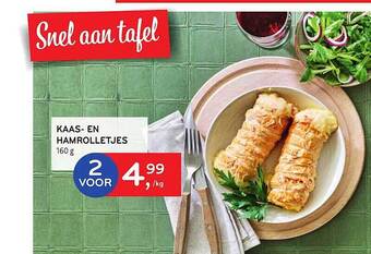Alvo Kaas en hamrolletjes aanbieding