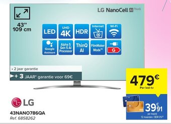 Carrefour LG 43NANO786QA 43"/109cm ref. 6858262 aanbieding
