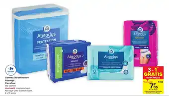 Carrefour Gamma incontinentie absodys carrefour 4 x 10 stuks, 3+1 gratis naar keuze aanbieding