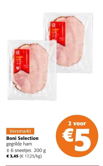 Colruyt Boni selection gegrilde ham 200g aanbieding