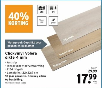 GAMMA Clickvinyl Volera dikte 4 mm aanbieding