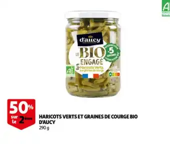Auchan Haricots verts et graines de courge bio d'aucy 290g aanbieding