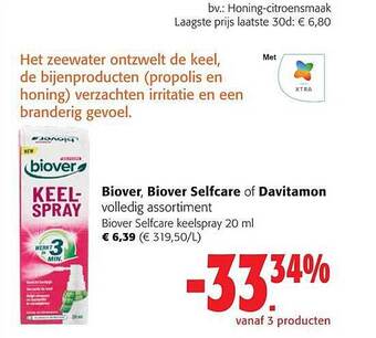 Colruyt Biover, biover selfcare of davitamon aanbieding